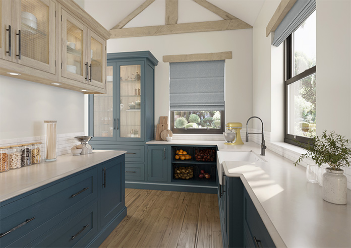 Delicate Chevron, Dark Blue - Twist&Fit Roman Blind - Image 6